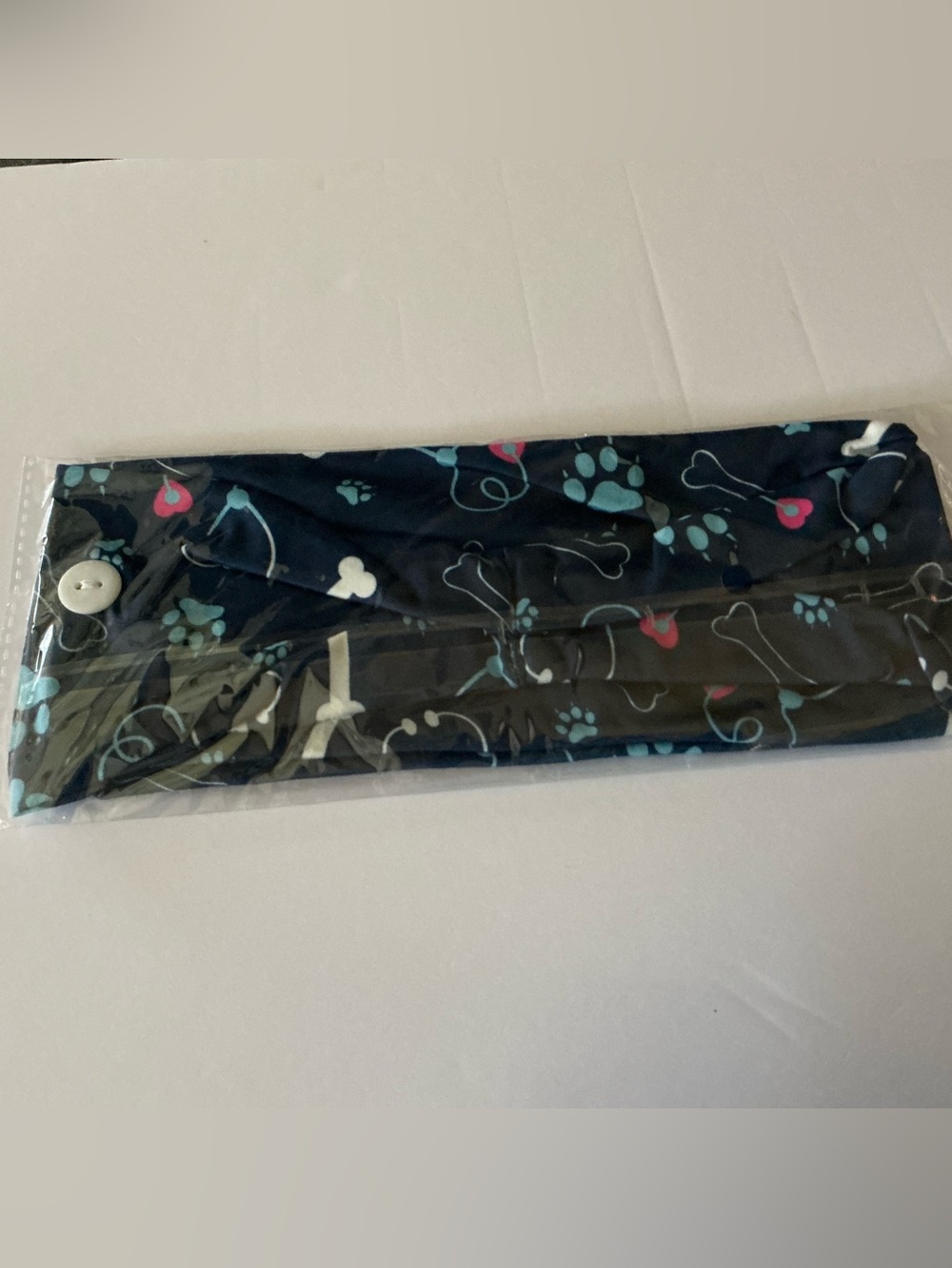 Paw Print Face Mask with Button Straps